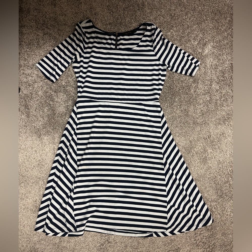 The Limited Navy and White Striped dress